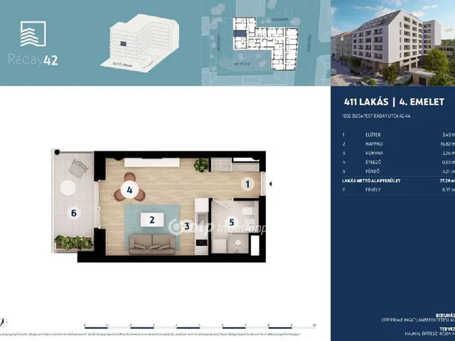 Eladó lakás Budapest IX. kerület 27 nm