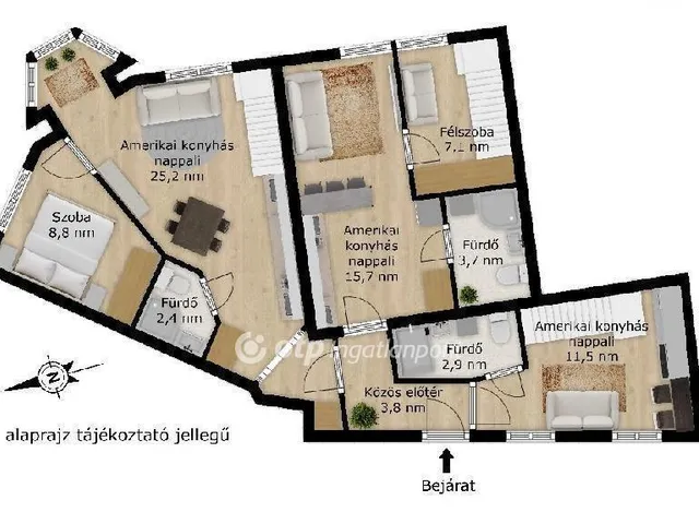 Eladó lakás Budapest VIII. kerület 82 nm