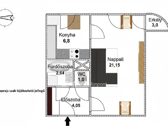 Eladó lakás Budapest IV. kerület 36 nm