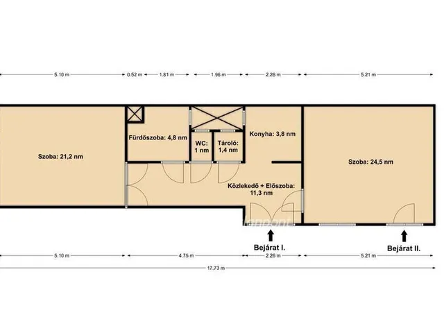Eladó lakás Budapest VIII. kerület 68 nm