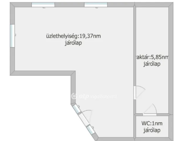 Kiadó kereskedelmi és ipari ingatlan Szekszárd 37 nm