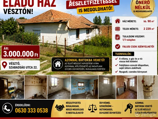 Eladó ház Vésztő 90 nm