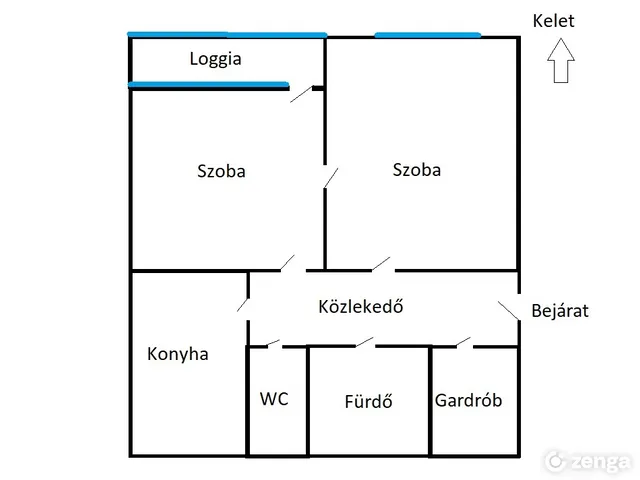 Kiadó lakás Budapest III. kerület, Óbuda 50 nm