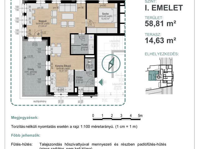 Eladó lakás Kecskemét, Belváros, Jókai utca 38. 59 nm
