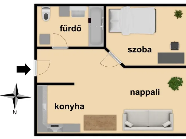 Eladó lakás Székesfehérvár, Víziváros 45 nm