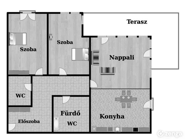 Kiadó lakás Budapest XIII. kerület, Vizafogó 74 nm