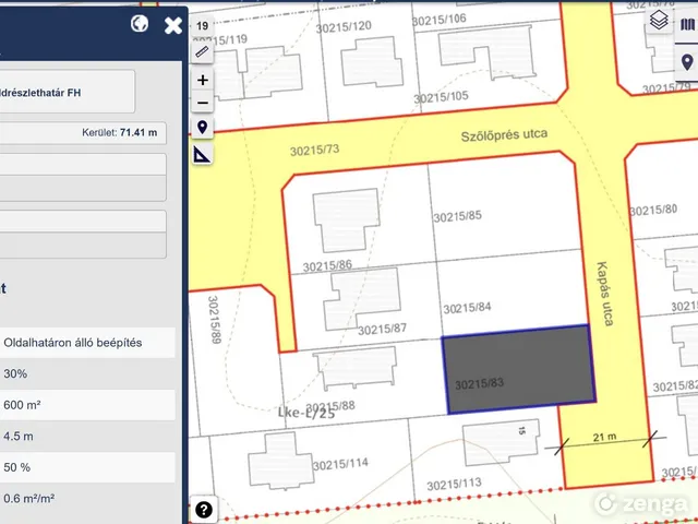 Eladó telek Debrecen, Lencztelep 639 nm