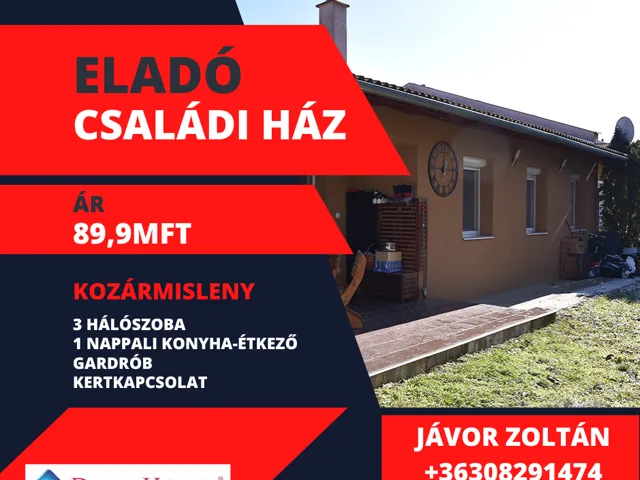 Eladó ház Kozármisleny 98 nm