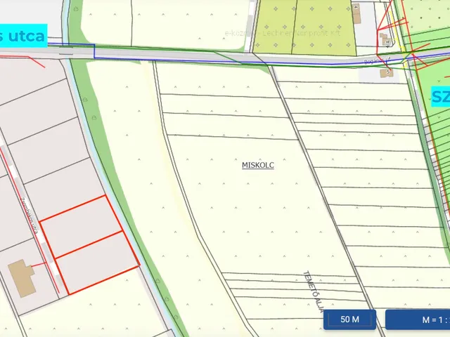 Eladó telek Miskolc, Szirma, Zsombékos utca 2000 nm