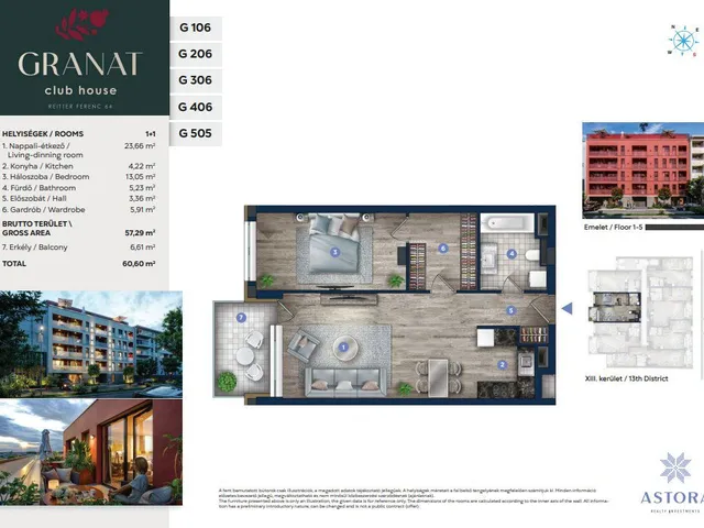 Eladó lakás Budapest XIII. kerület 57 nm