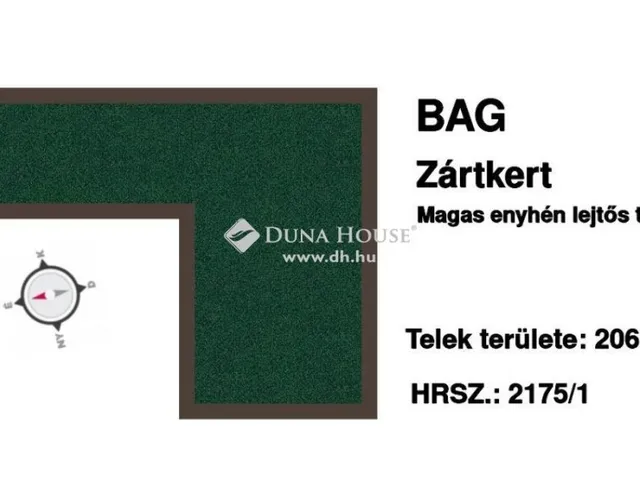 Eladó telek Bag 2061 nm