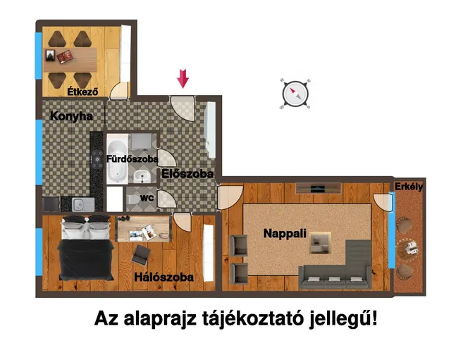 Eladó lakás Budapest XV. kerület, Újpalota, Zsókavár utca 55 nm