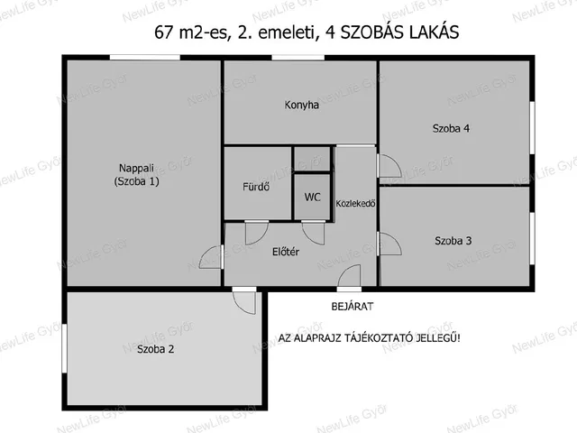 Eladó lakás Győr 67 nm