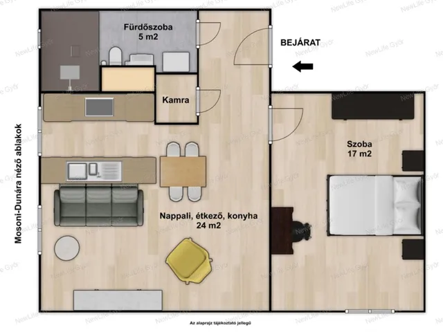 Eladó lakás Győr, Belváros 50 nm