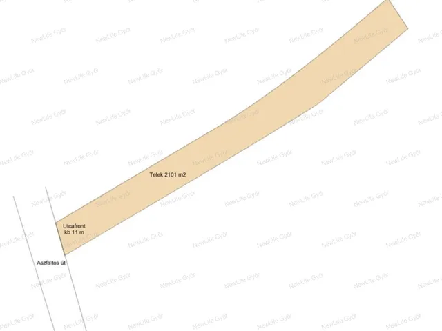 Eladó telek Győrújbarát 2101 nm