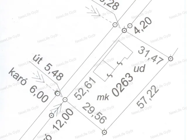 Eladó telek Győr 1662 nm