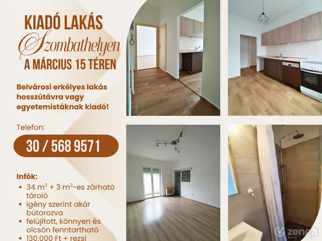 Kiadó lakás Szombathely 34 nm