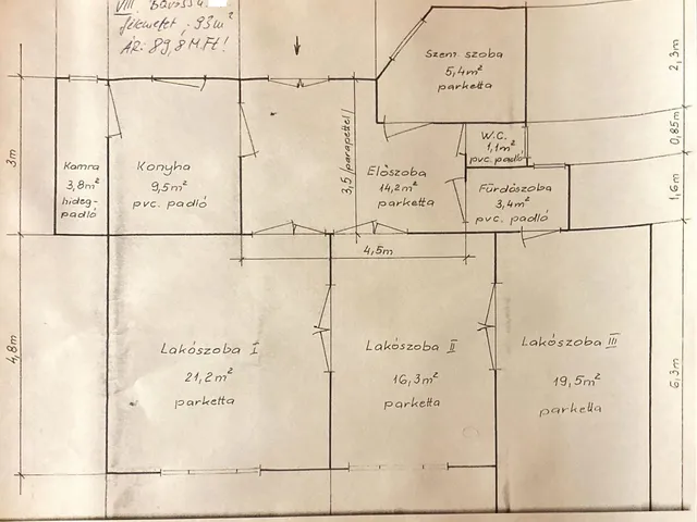 Eladó lakás Budapest VIII. kerület, Józsefváros 93 nm