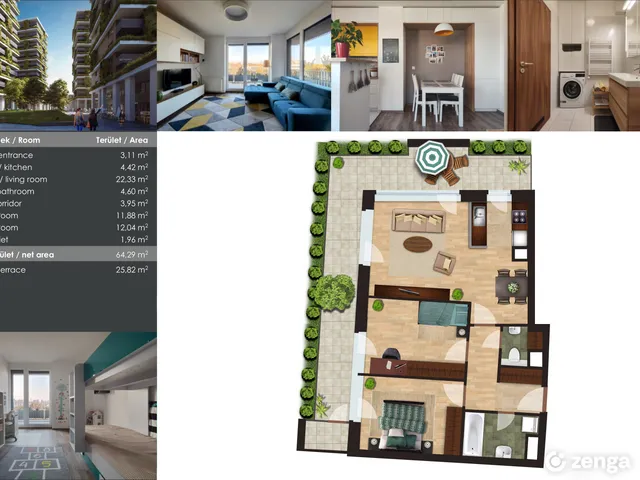 Eladó lakás Budapest IV. kerület, Újpest 64 nm