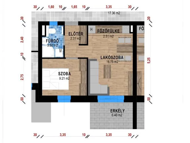Eladó lakás Pápa, Felsőváros, Határ u. 16. 34 nm