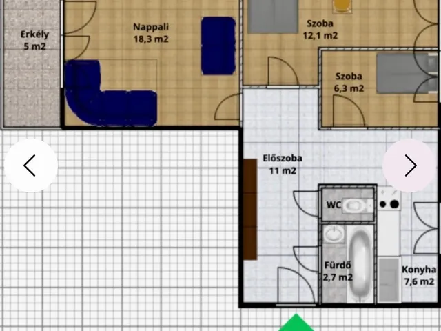 Eladó lakás Százhalombatta 60 nm
