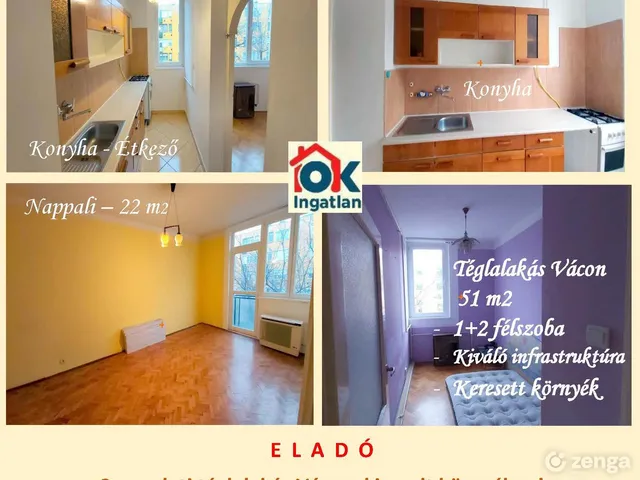 Eladó lakás Vác, Alsóváros 51 nm