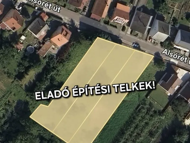 Eladó telek Nagyréde, Alsórét út 1241 nm