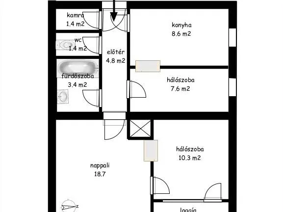 Eladó lakás Gyöngyös 58 nm