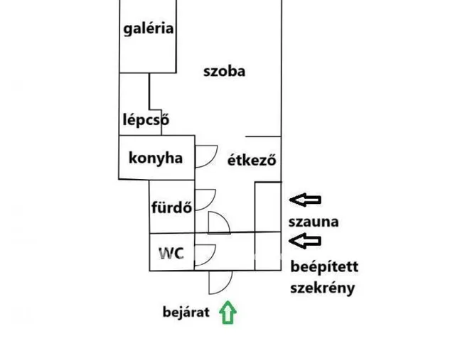 Eladó lakás Budapest VI. kerület, Nagykörúton belüli terület 44 nm