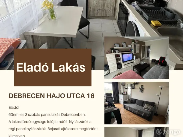 Eladó lakás Debrecen 63 nm