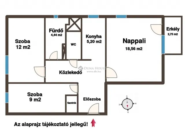 Eladó lakás Budapest III. kerület 61 nm