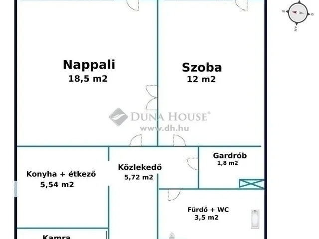 Eladó lakás Budapest III. kerület, Békásmegyer 52 nm