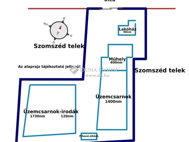Eladó kereskedelmi és ipari ingatlan Nagytarcsa 3800 nm