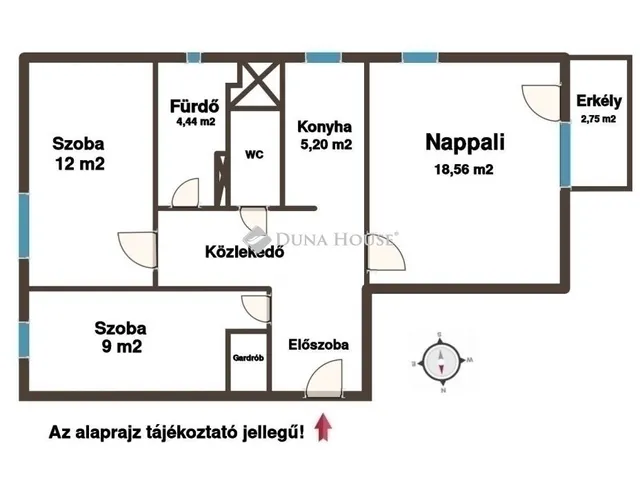 Eladó lakás Budapest III. kerület 61 nm