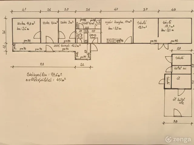 Eladó ház Nagyhegyes, Bethlen u. 1. 79 nm