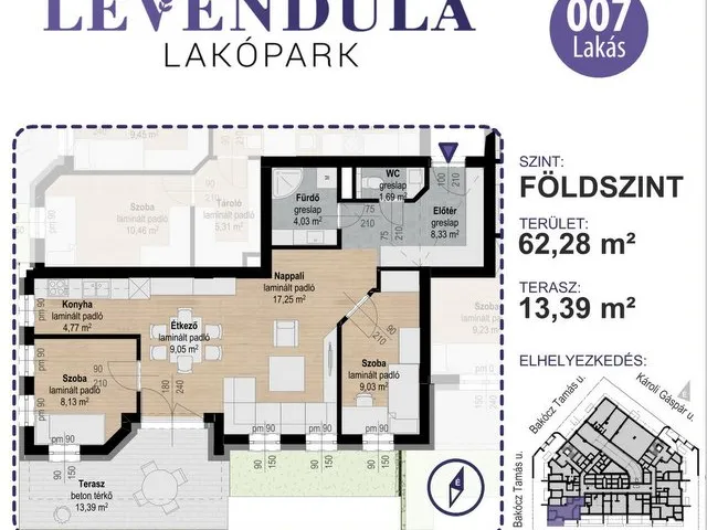 Eladó lakás Kecskemét, Bakócz Tamás utca 1. 62 nm