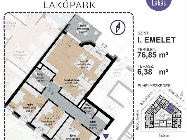 Eladó lakás Kecskemét, Máriaváros, Bakócz Tamás utca 1 77 nm