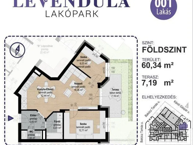 Eladó lakás Kecskemét, Bakócz Tamás utca 1 60 nm