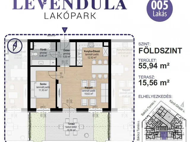 Eladó lakás Kecskemét, Bakócz Tamás utca 1 56 nm