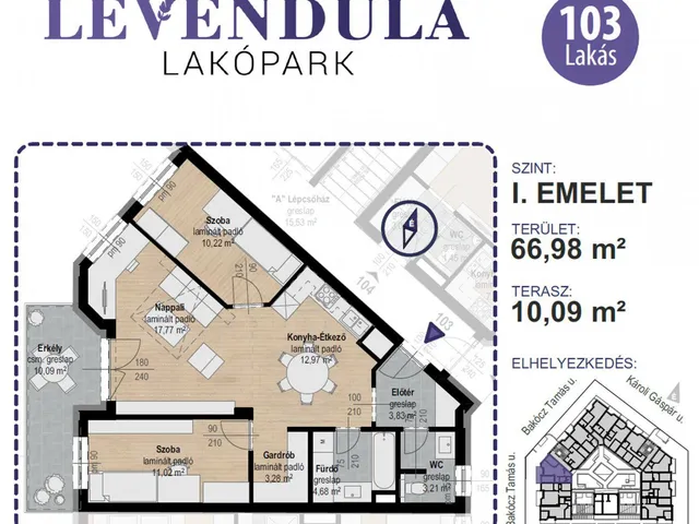 Eladó lakás Kecskemét, Bakócz Tamás utca 1 67 nm