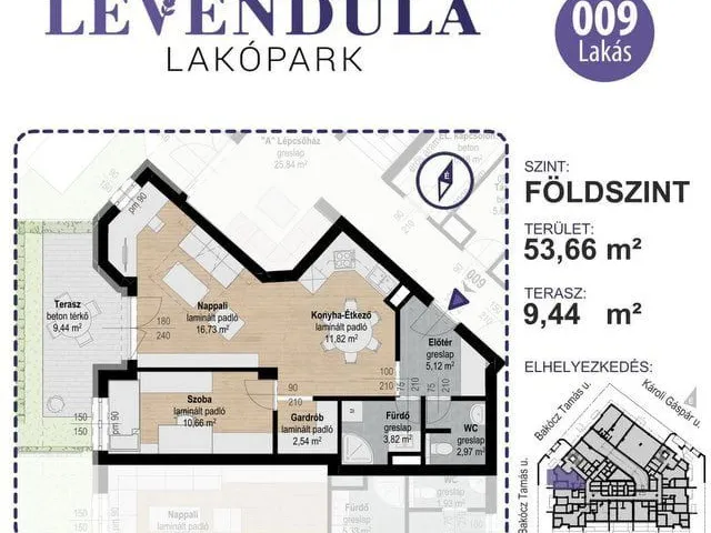 Eladó lakás Kecskemét, Bakócz Tamás utca 1 54 nm