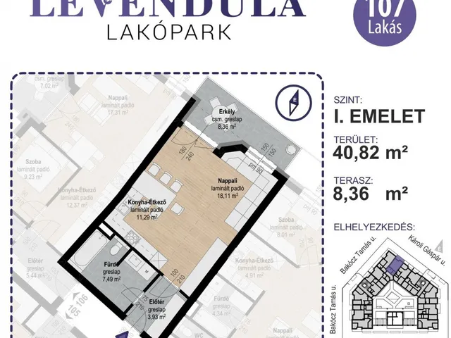 Eladó lakás Kecskemét, Bakócz Tamás utca 1 41 nm