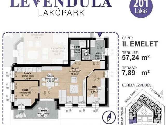 Eladó lakás Kecskemét, Bakócz Tamás utca 1 57 nm