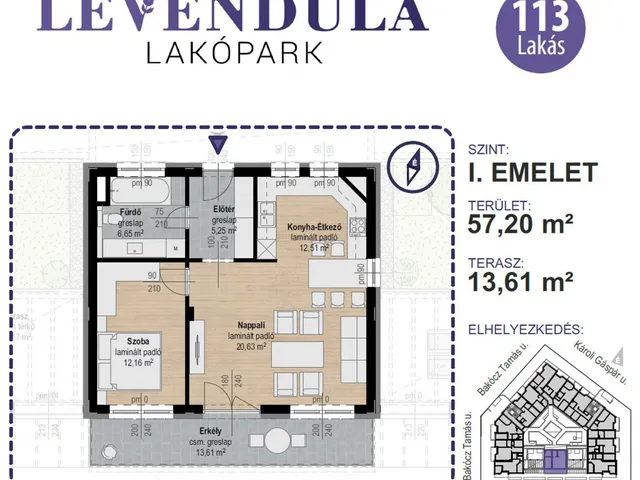 Eladó lakás Kecskemét, Bakócz Tamás utca 1 57 nm