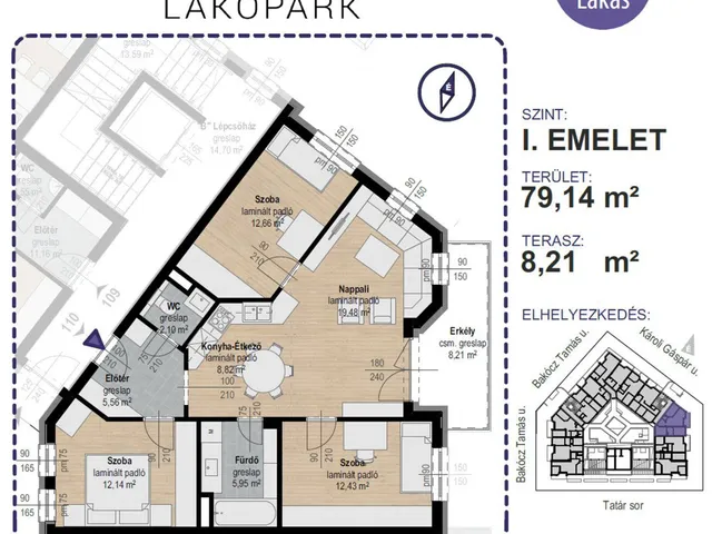 Eladó lakás Kecskemét, Bakócz Tamás utca 1 79 nm