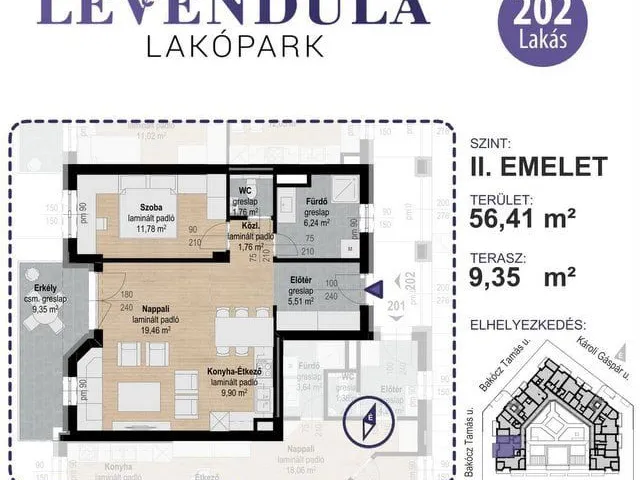 Eladó lakás Kecskemét, Bakócz Tamás utca 1 56 nm