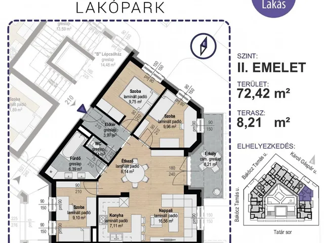 Eladó lakás Kecskemét, Bakócz Tamás utca 1 72 nm