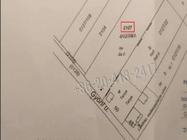 Eladó telek Hernád 1 nm