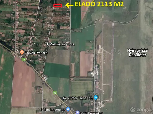 Eladó telek Nyíregyháza 2113 nm