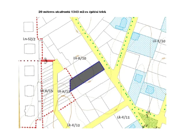 Eladó telek Debrecen 1343 nm